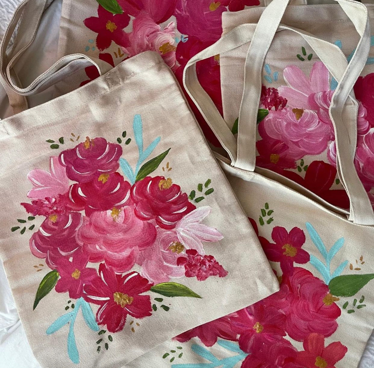 Spring Painted Tote Bag