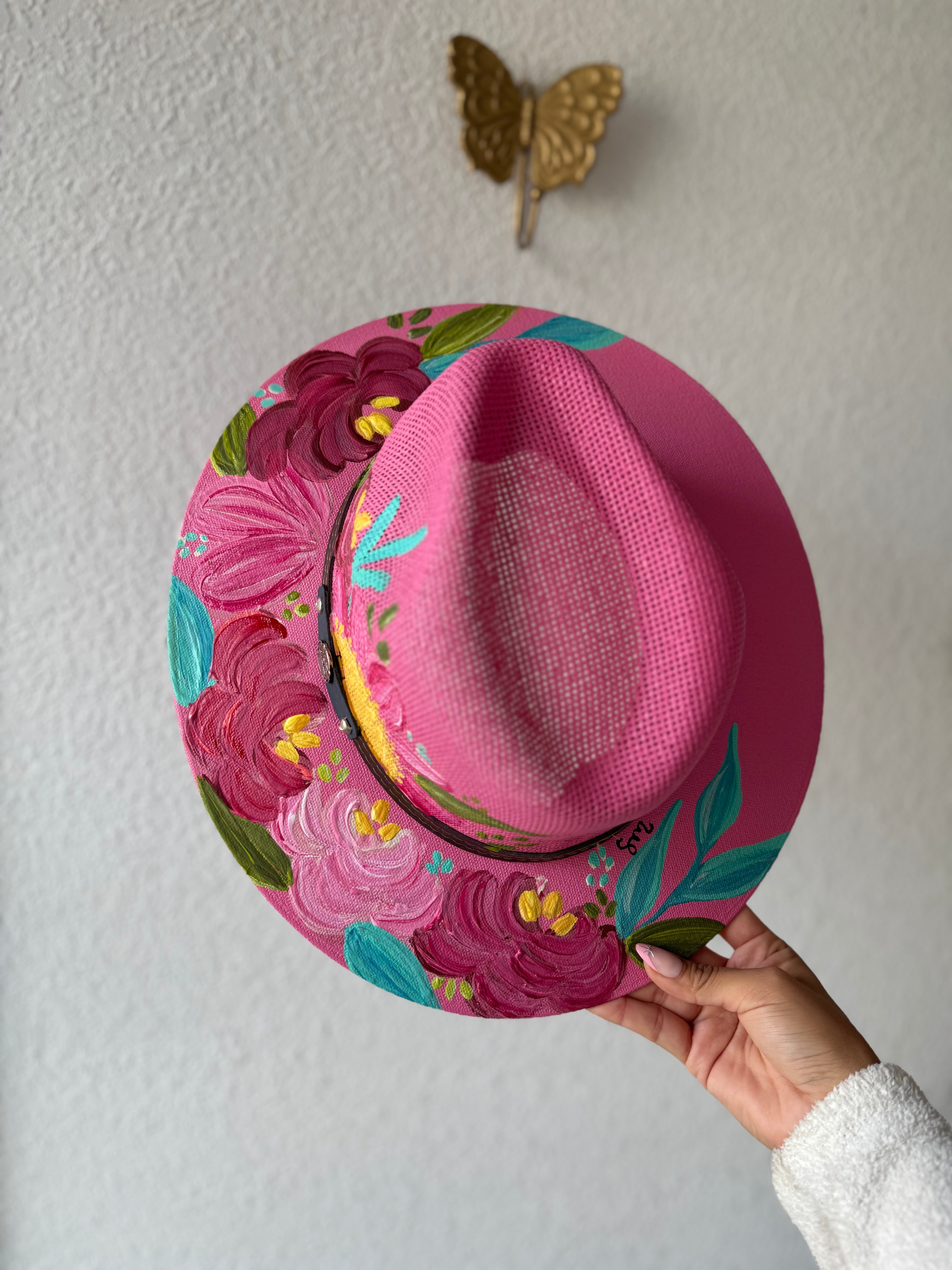 Large Pink Explorer Straw Hat