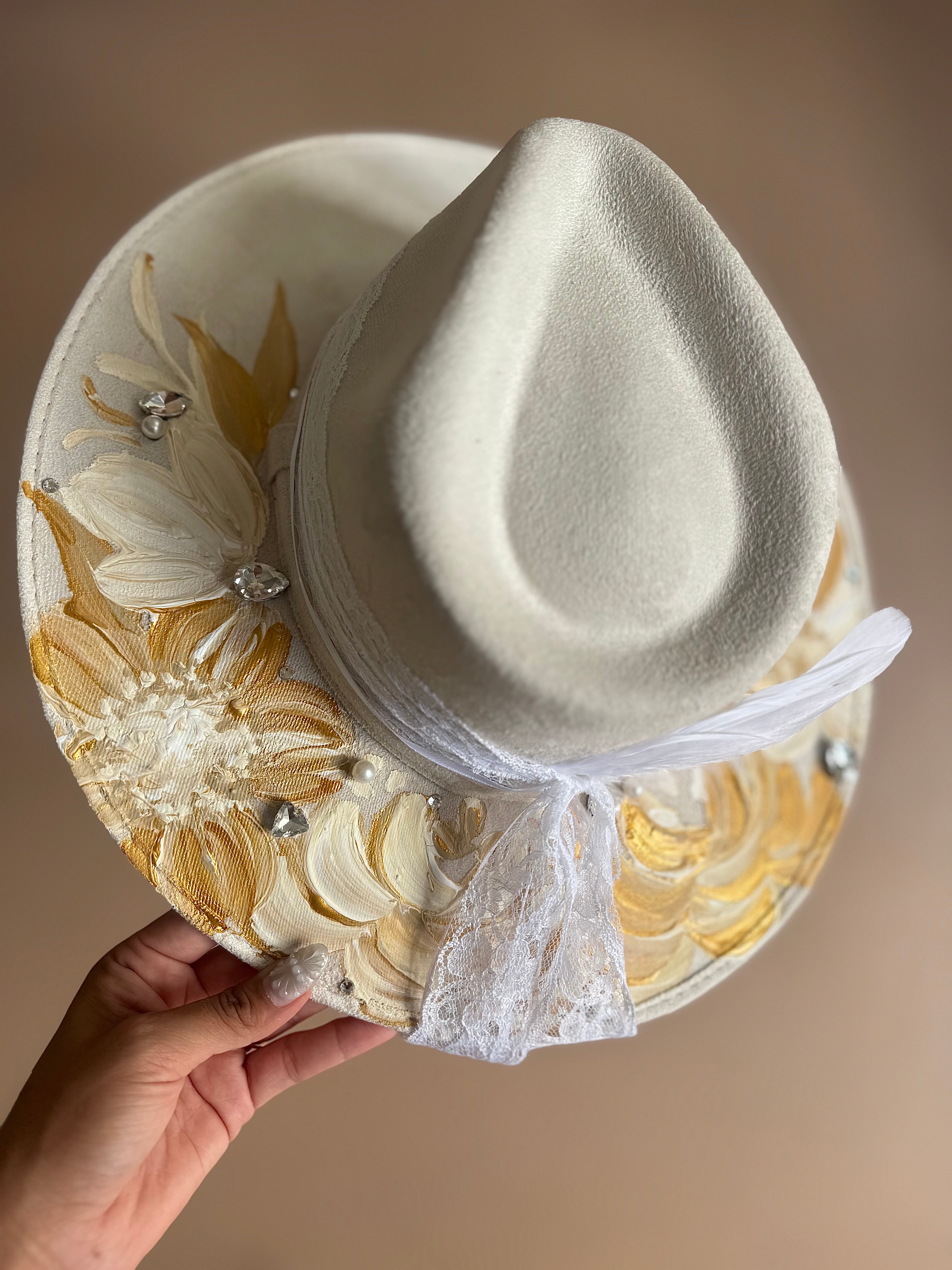 Medium Vegan Suede Fedora Hat- Simply Bridal