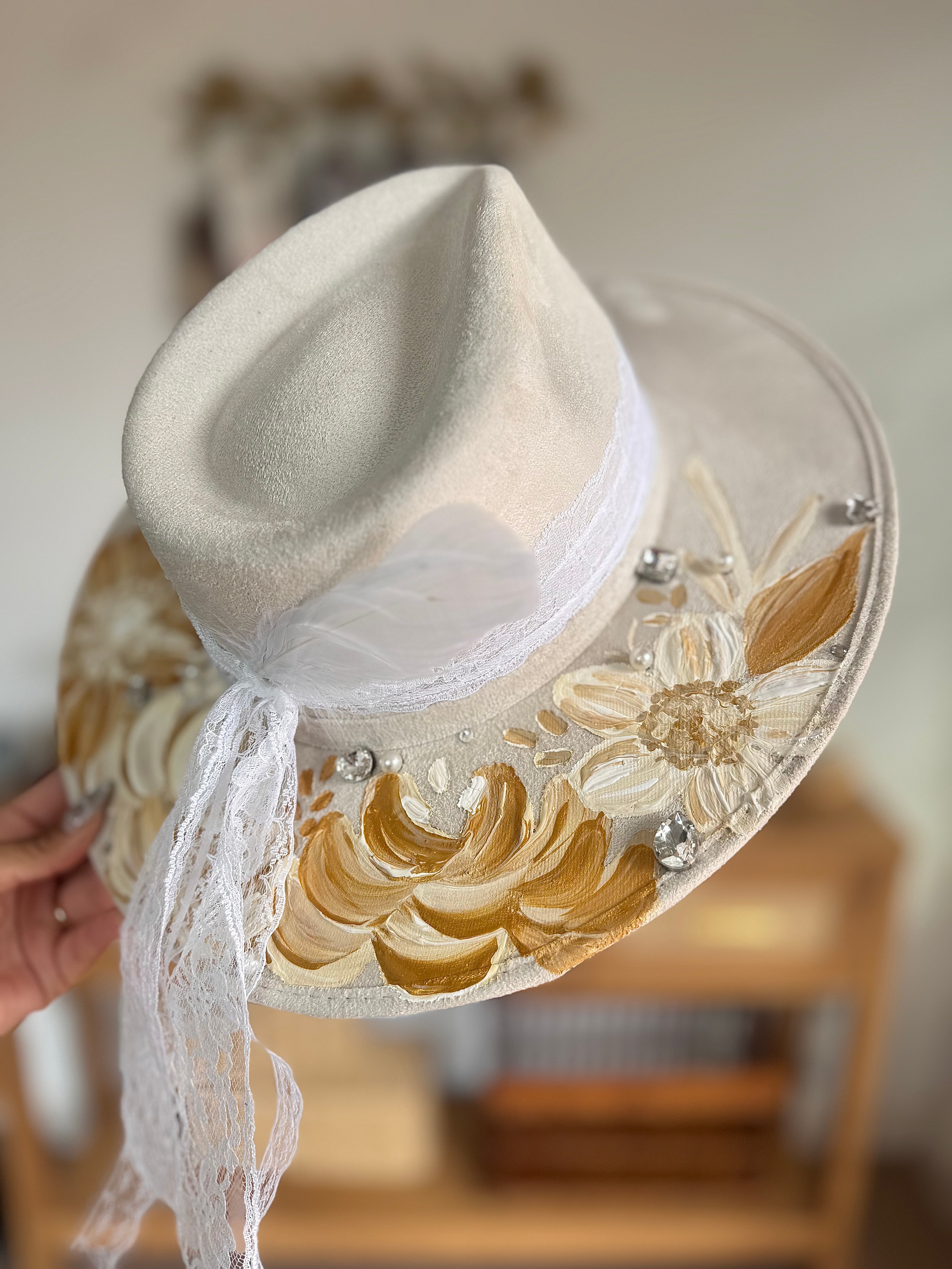 Medium Vegan Suede Fedora Hat- Simply Bridal