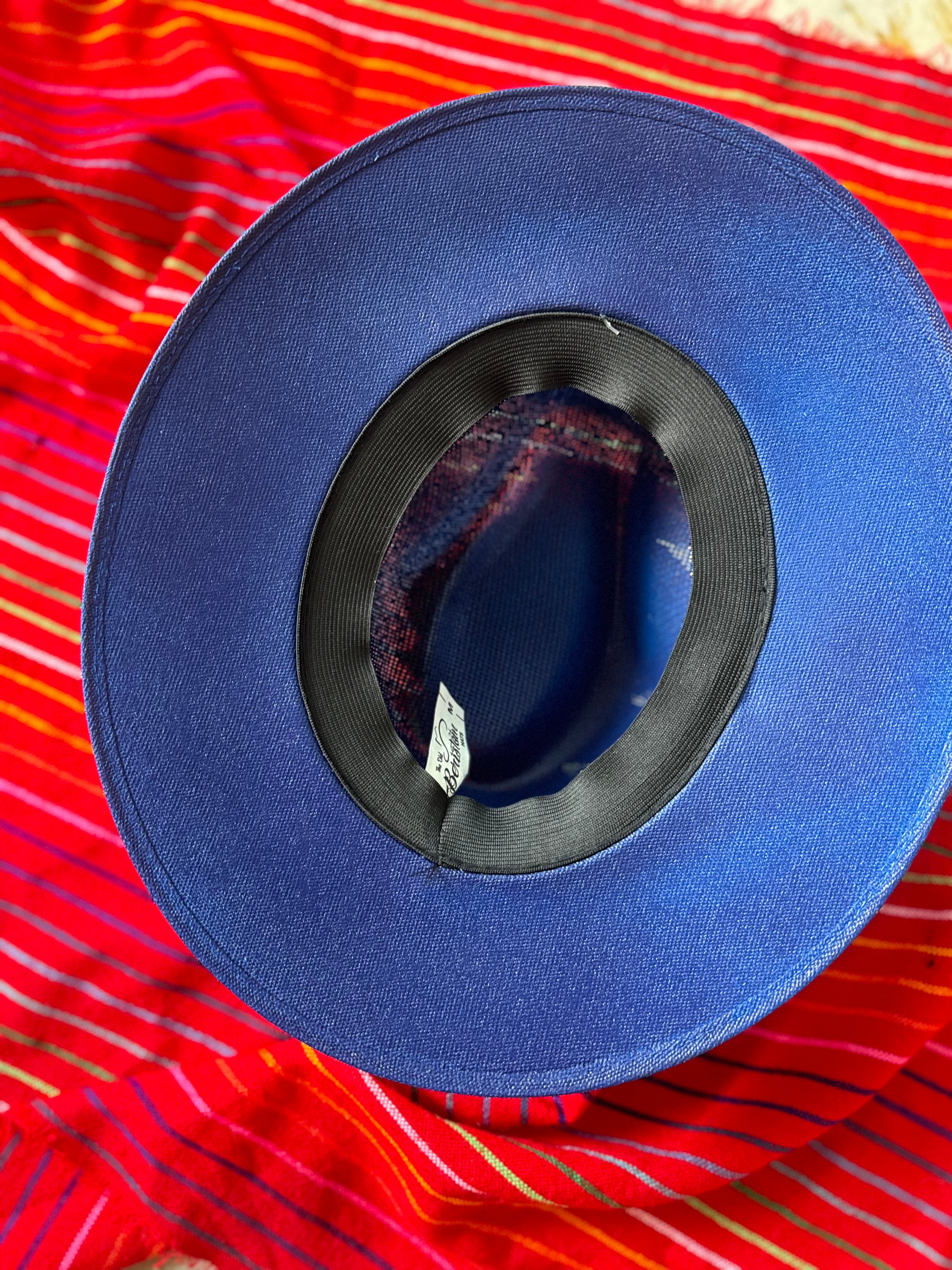 Medium Blue Spring Straw Hat