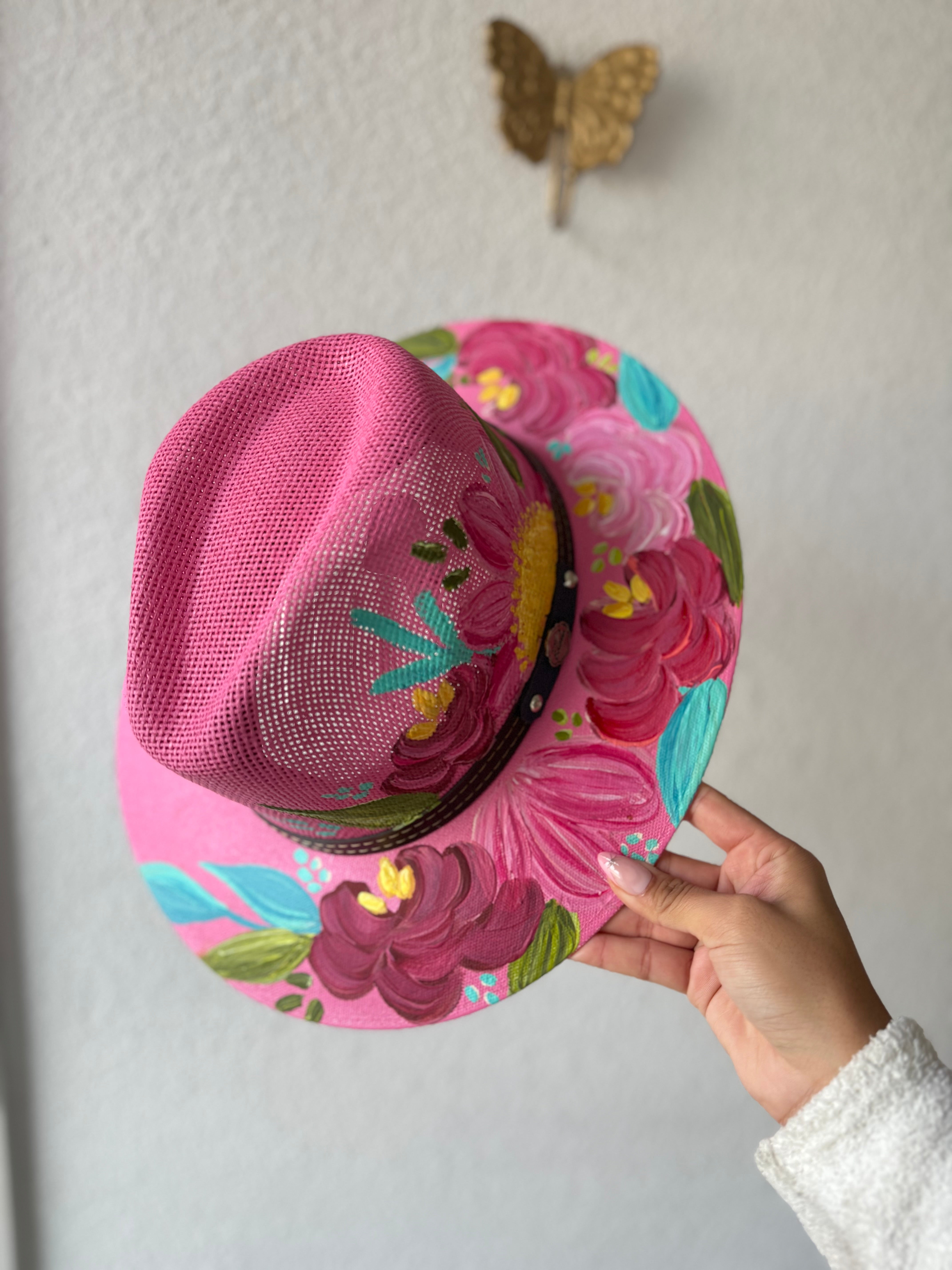 Large Pink Explorer Straw Hat