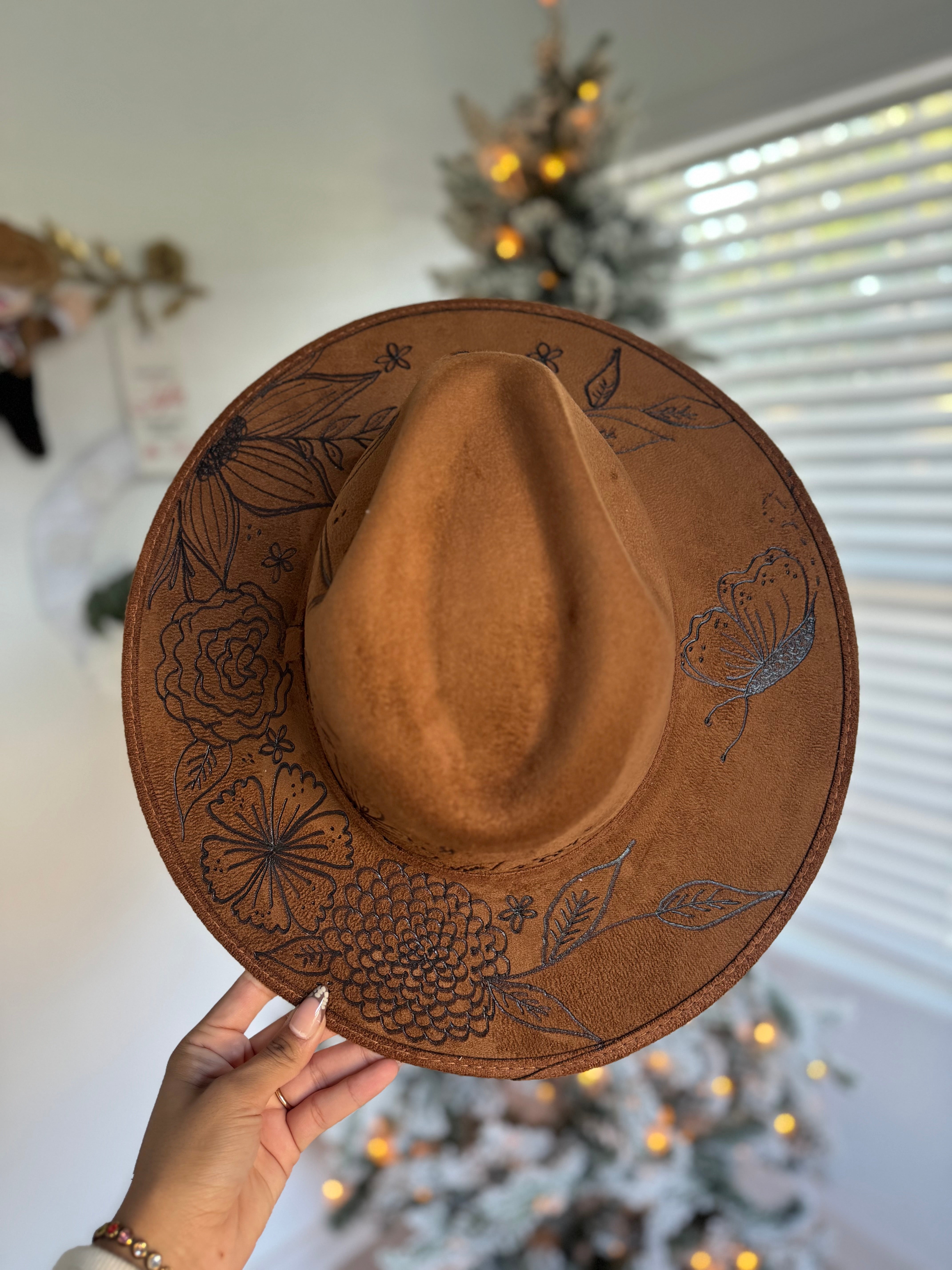 Large Branded Fedora in Brown