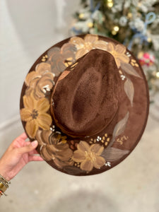 Large Cafecito Handpainted Fedora