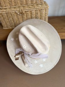 Large Vegan Suede Cowgirl Hat- Simply Bridal