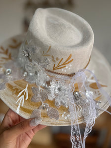 Medium Vegan Suede Fedora Hat- Simply Bridal