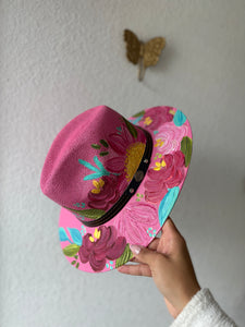 Large Pink Explorer Straw Hat