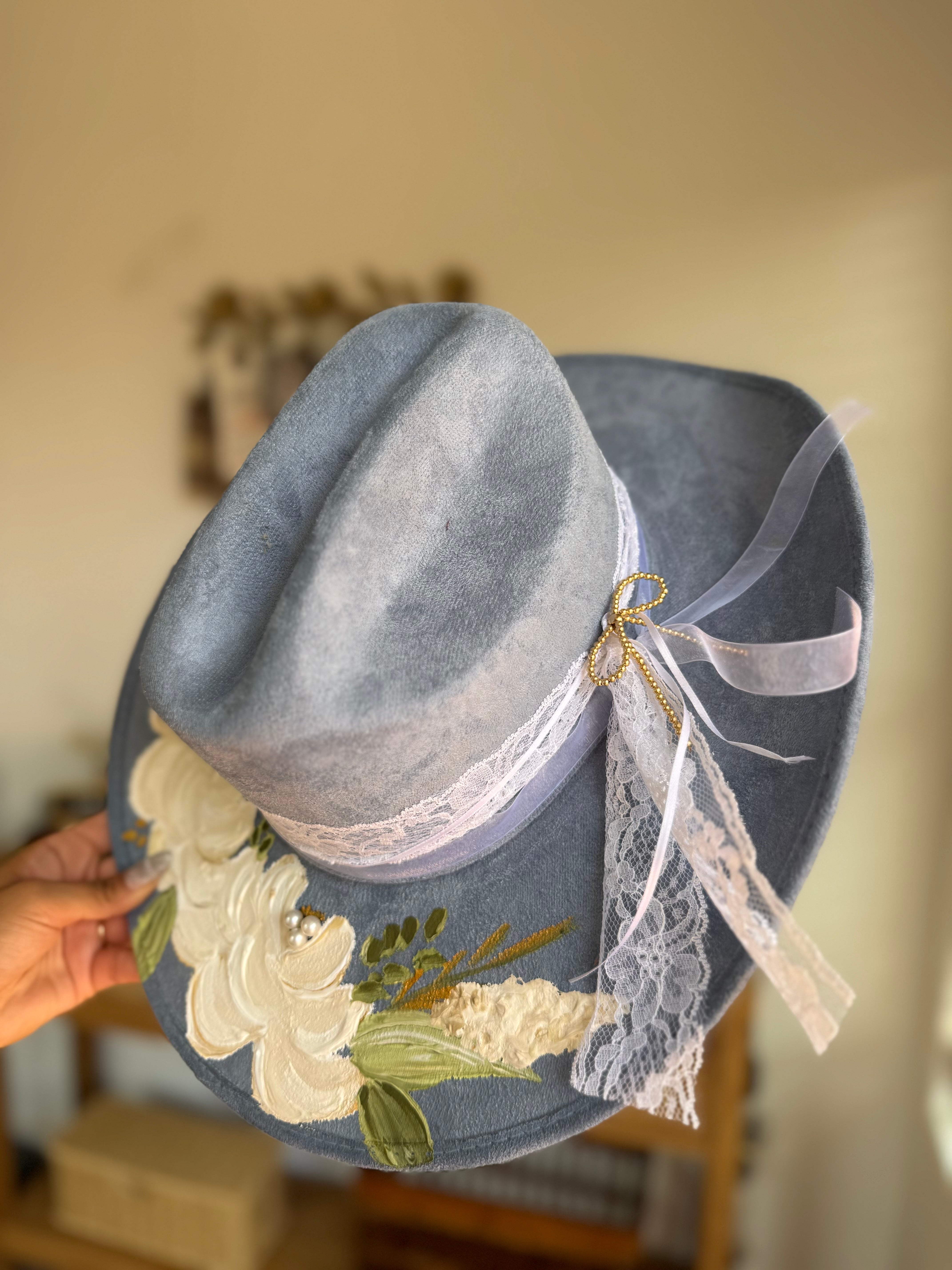 Medium Vegan Suede Cowgirl Hat- Simply Bridal