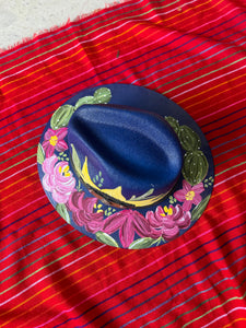 Medium Blue Spring Straw Hat