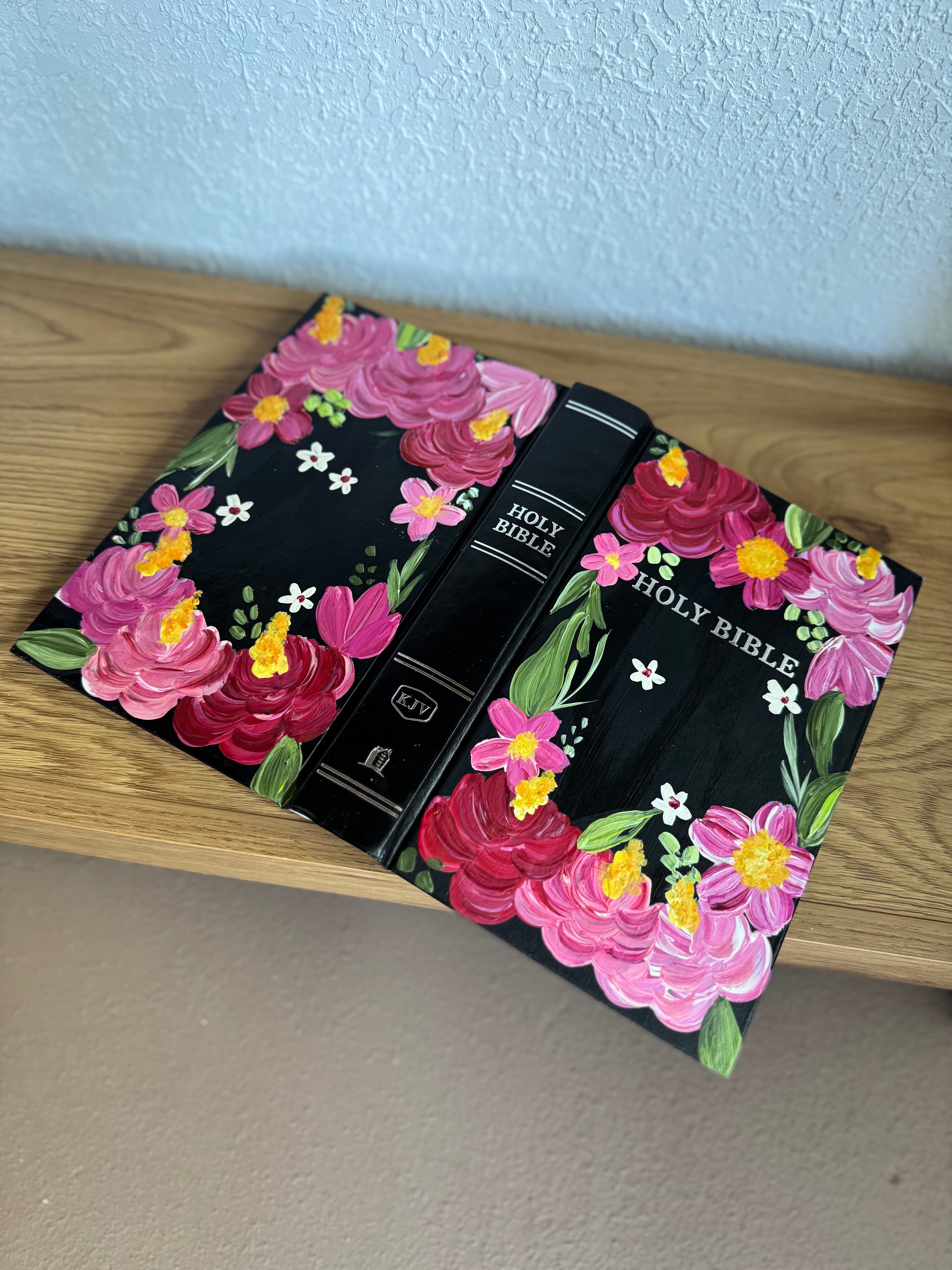 Handpainted KJV Christian Bible