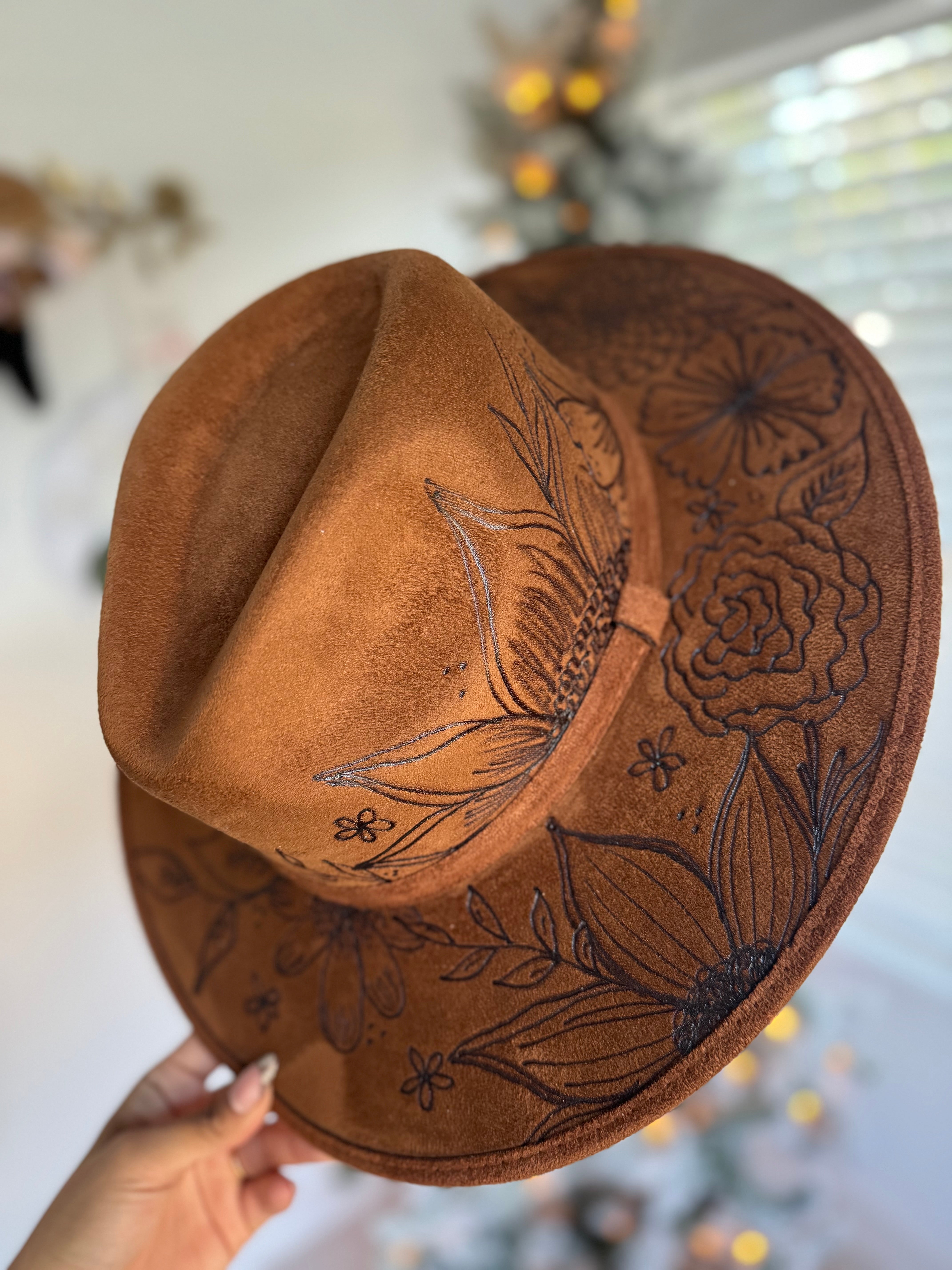 Large Branded Fedora in Brown