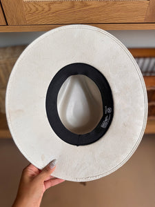Medium Vegan Suede Fedora Hat- Simply Bridal