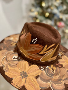 Large Cafecito Handpainted Fedora