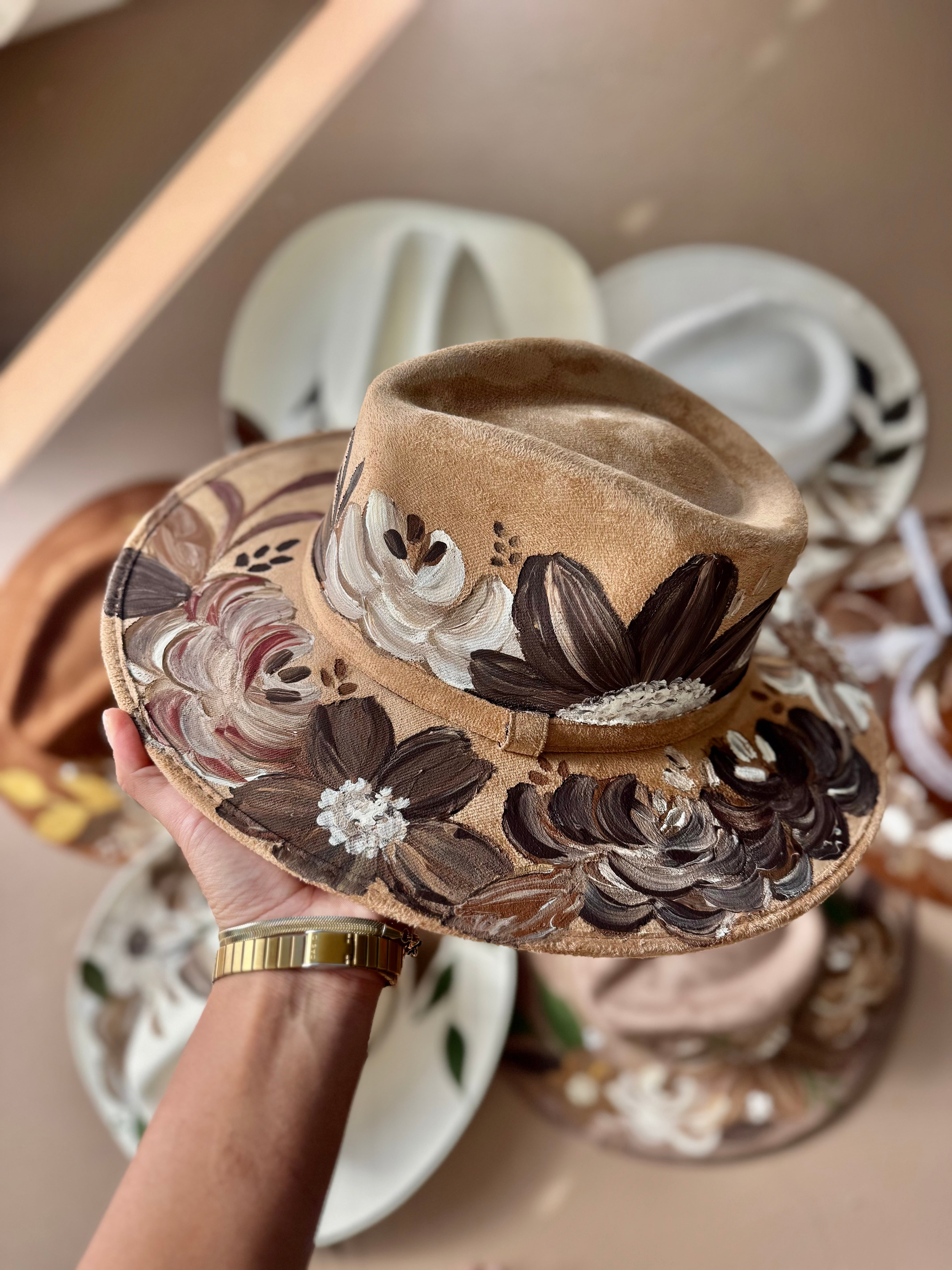 Medium Cafecito Fedora Hat Brown