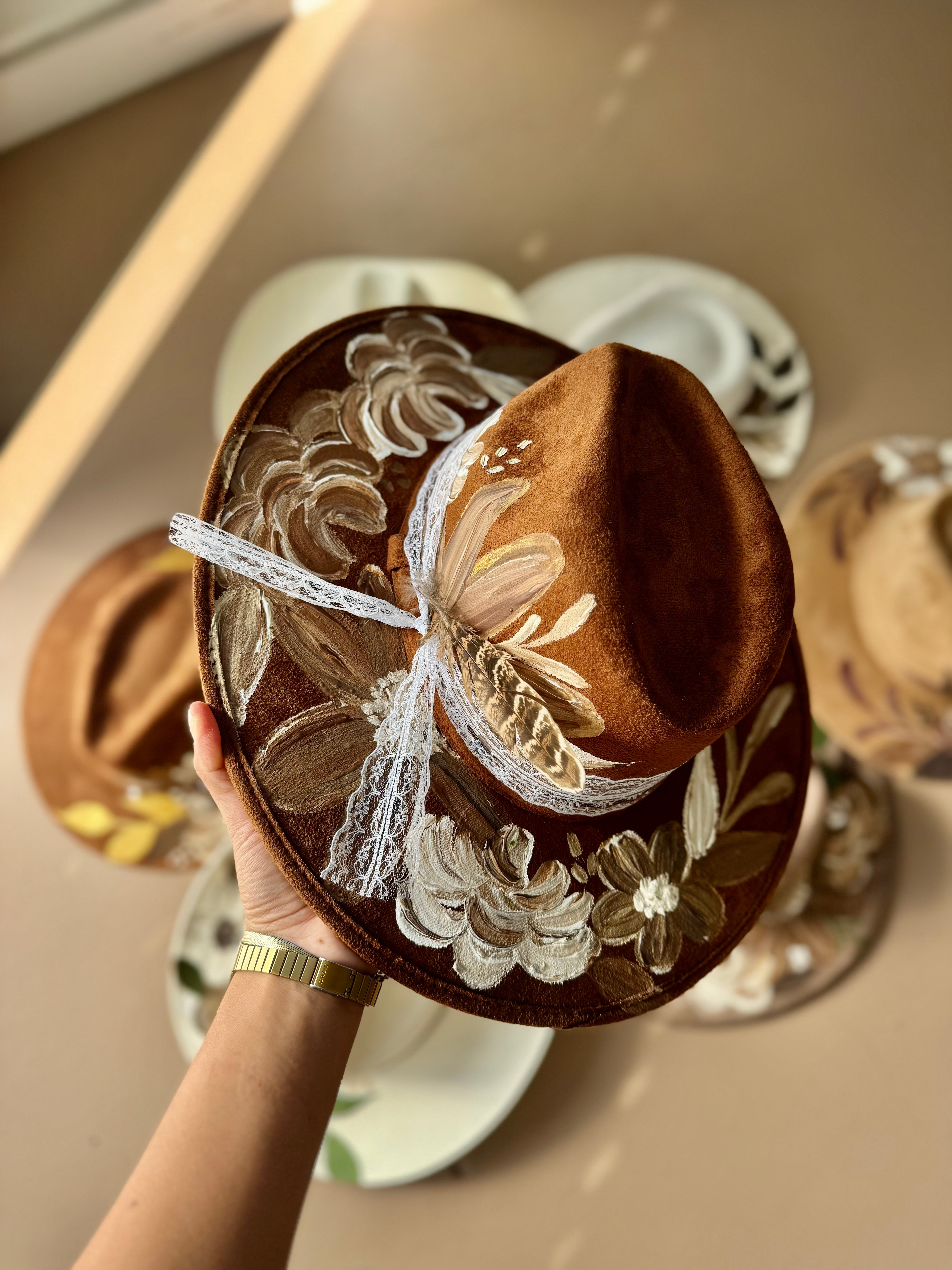 Medium Cafecito Fedora Hat Brown
