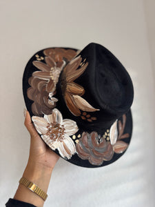 Black Cafecito Vegan Suede Fedora Hat Medium