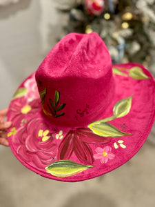 Pink Medium  Handpainted  Tejana