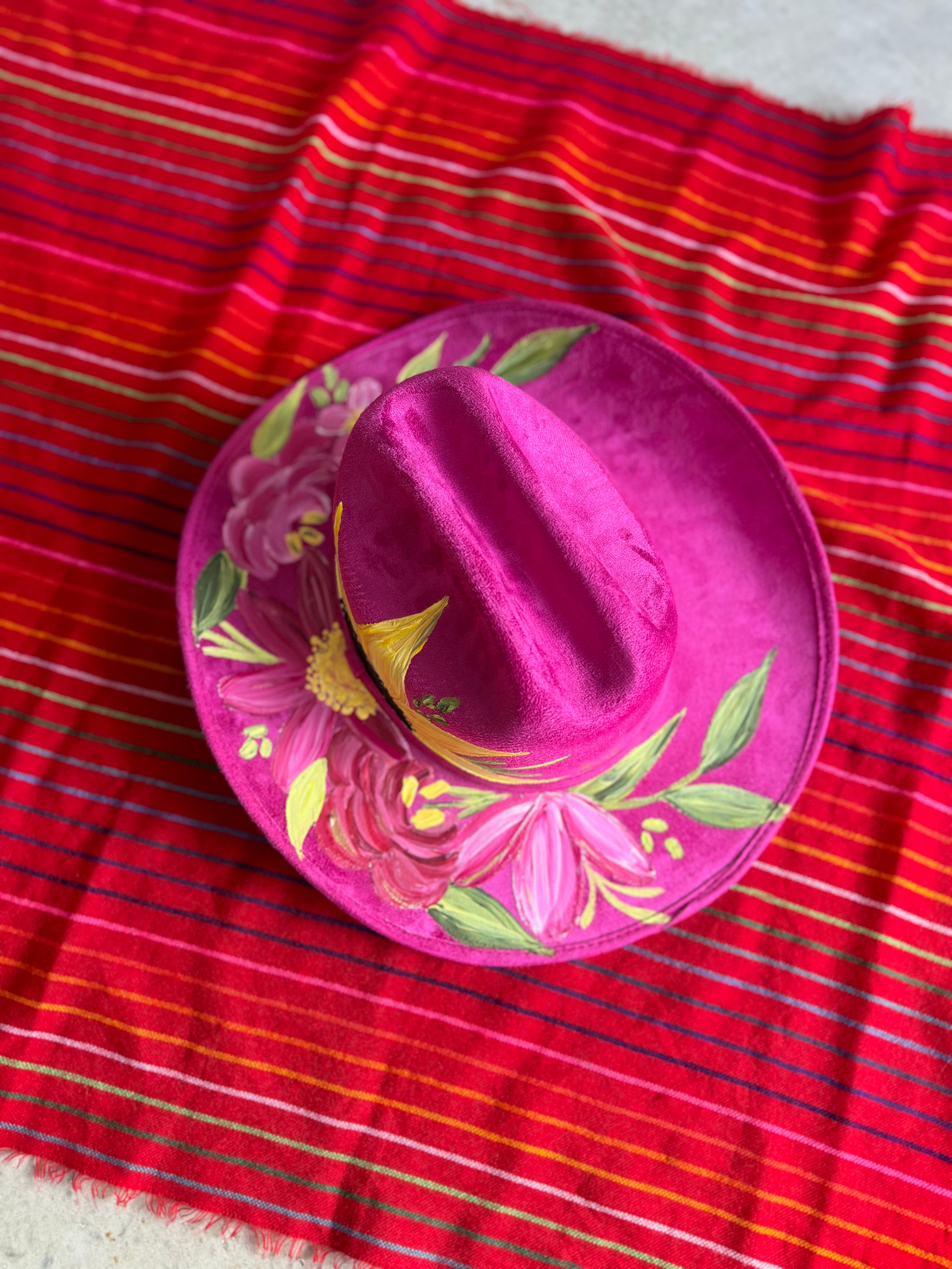 Large Pink Vegan Suede Cowgirl