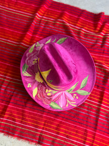 Large Pink Vegan Suede Cowgirl