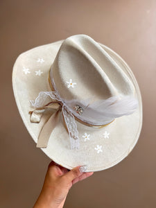 Large Vegan Suede Cowgirl Hat- Simply Bridal