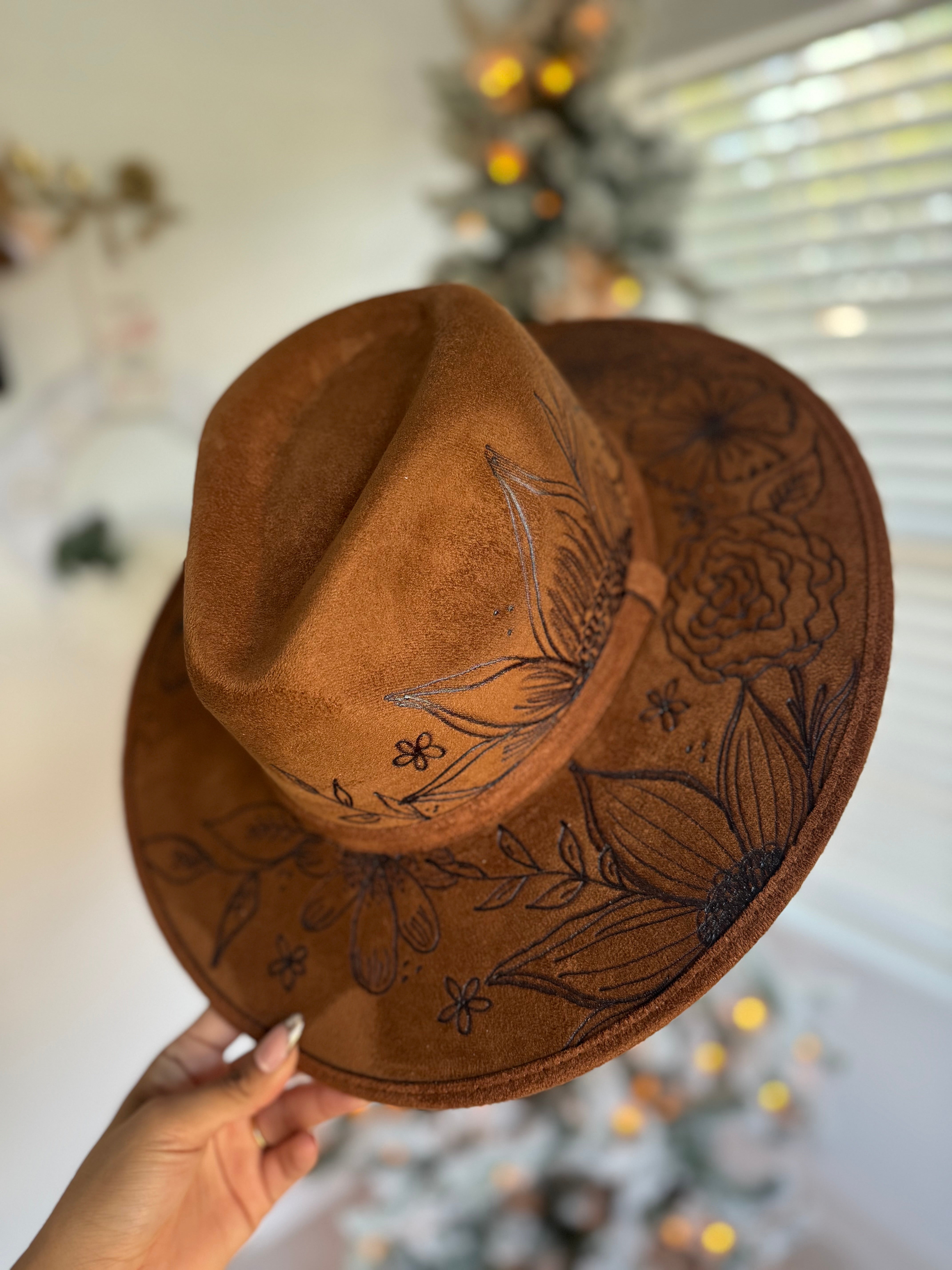 Large Branded Fedora in Brown