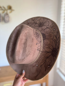 Large Vegan Suede Cowgirl Hat- Gods Favorite