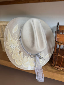Large Vegan Suede Cowgirl Hat- Simply Bridal