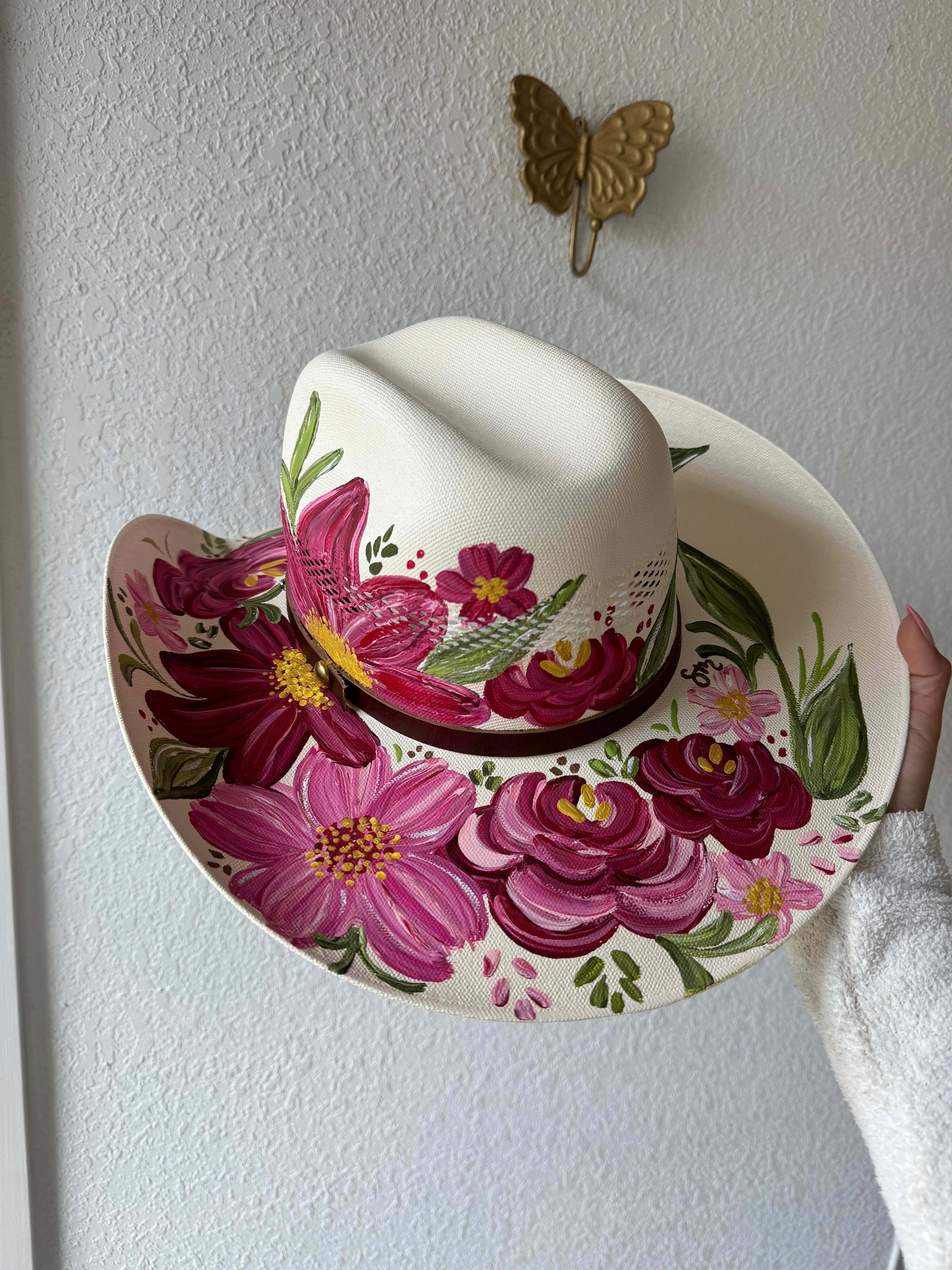 Medium Cowgirl Florals Straw Hat