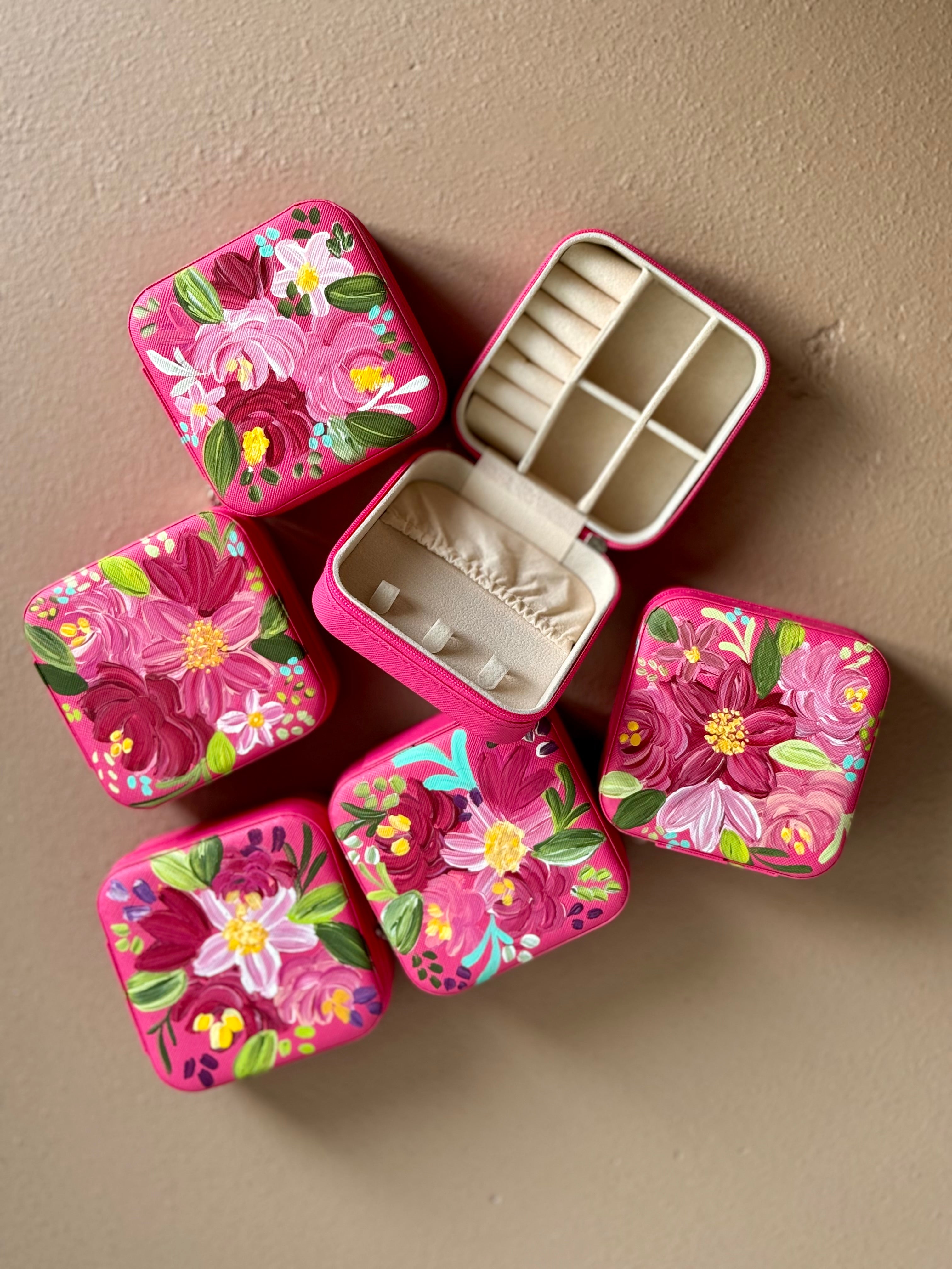 Pink Jewelry Box, handpainted