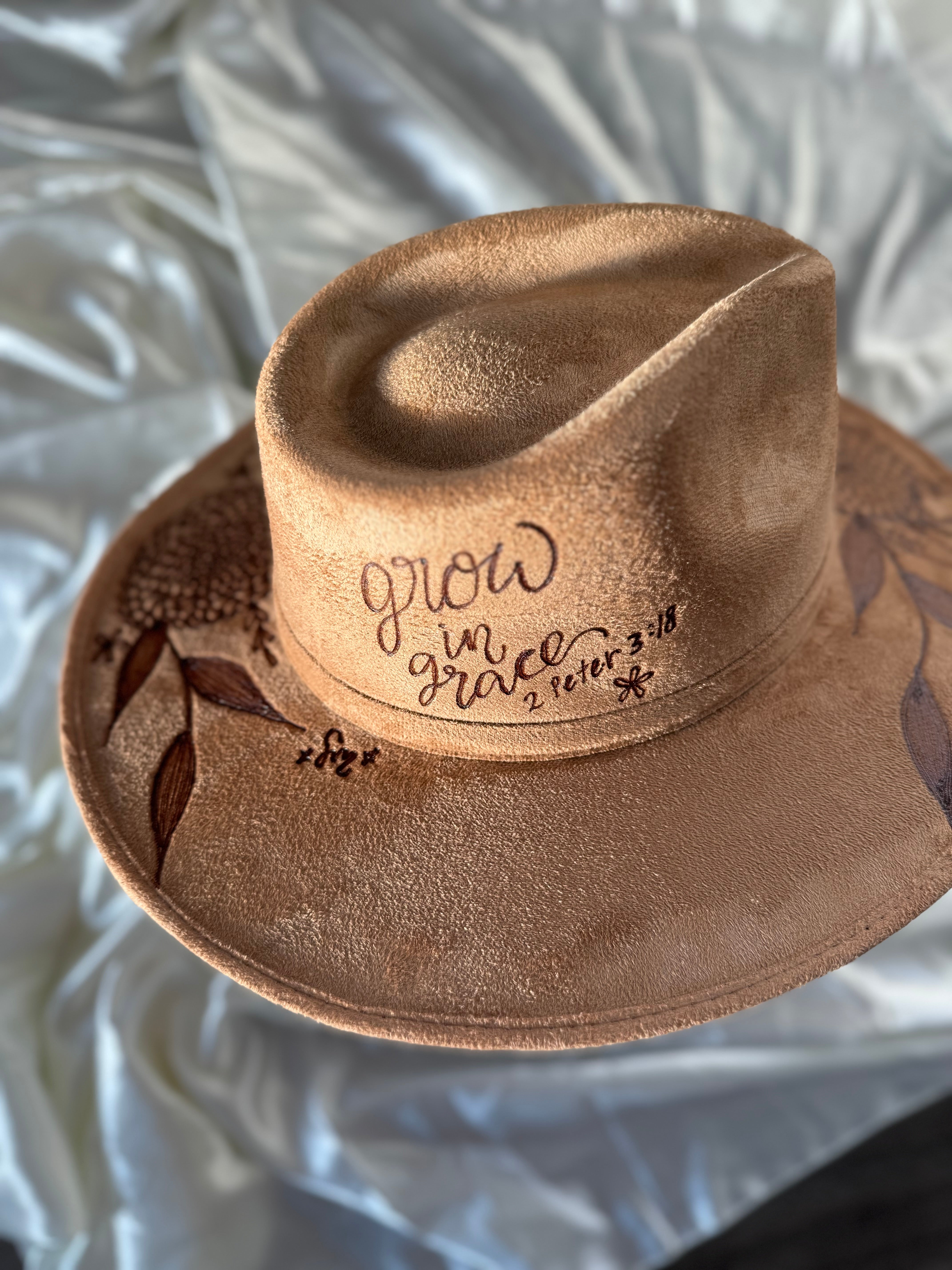 Grow in Grace Simply Branded Fedora Medium