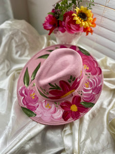 Large Suede:  Hand Painted Hat