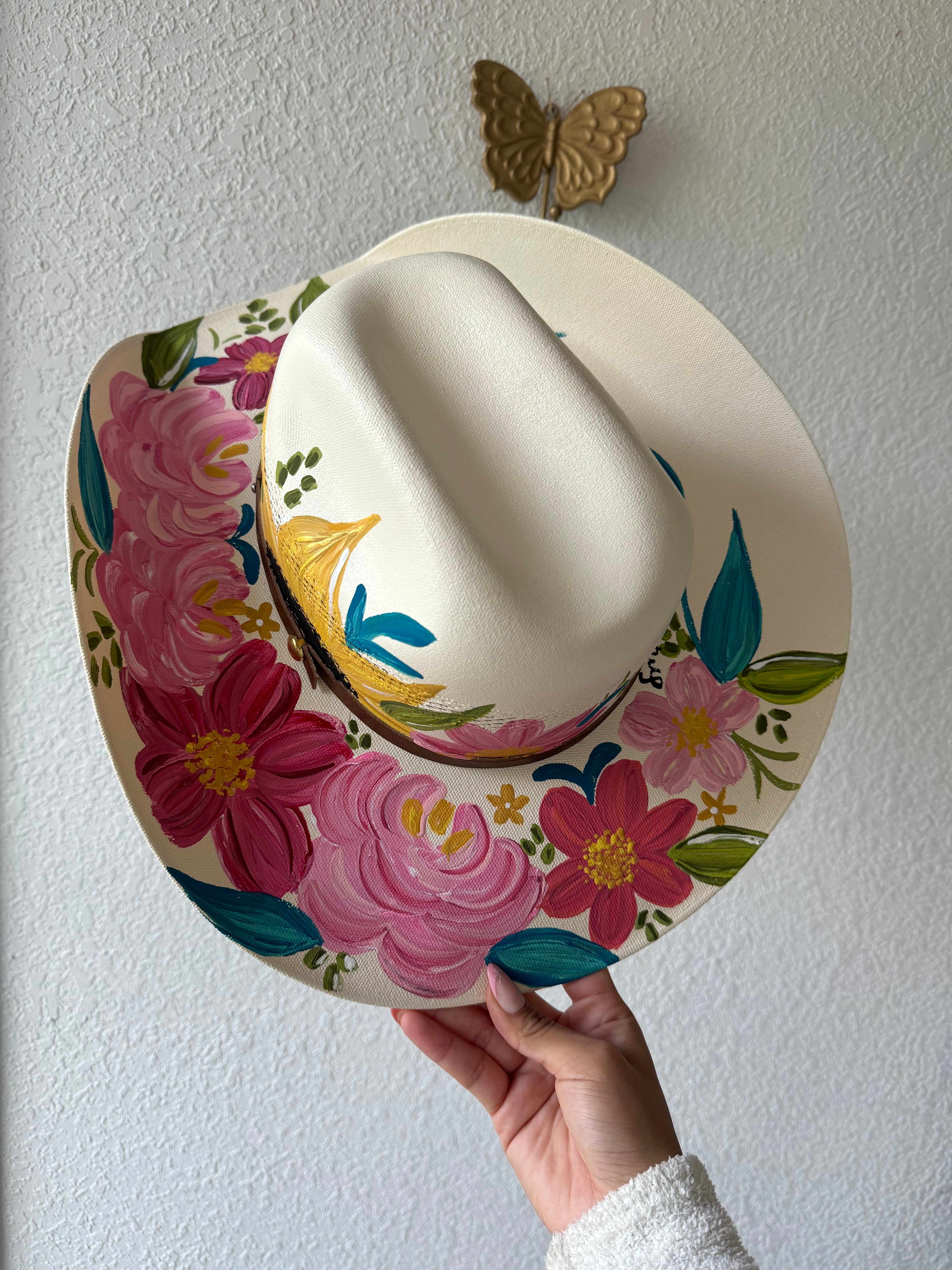 Medium Cowgirl Florals Straw Hat