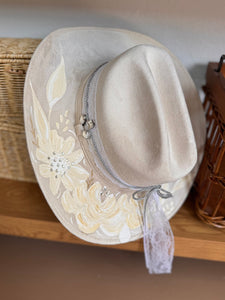 Large Vegan Suede Cowgirl Hat- Simply Bridal