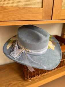 Medium Vegan Suede Cowgirl Hat- Simply Bridal