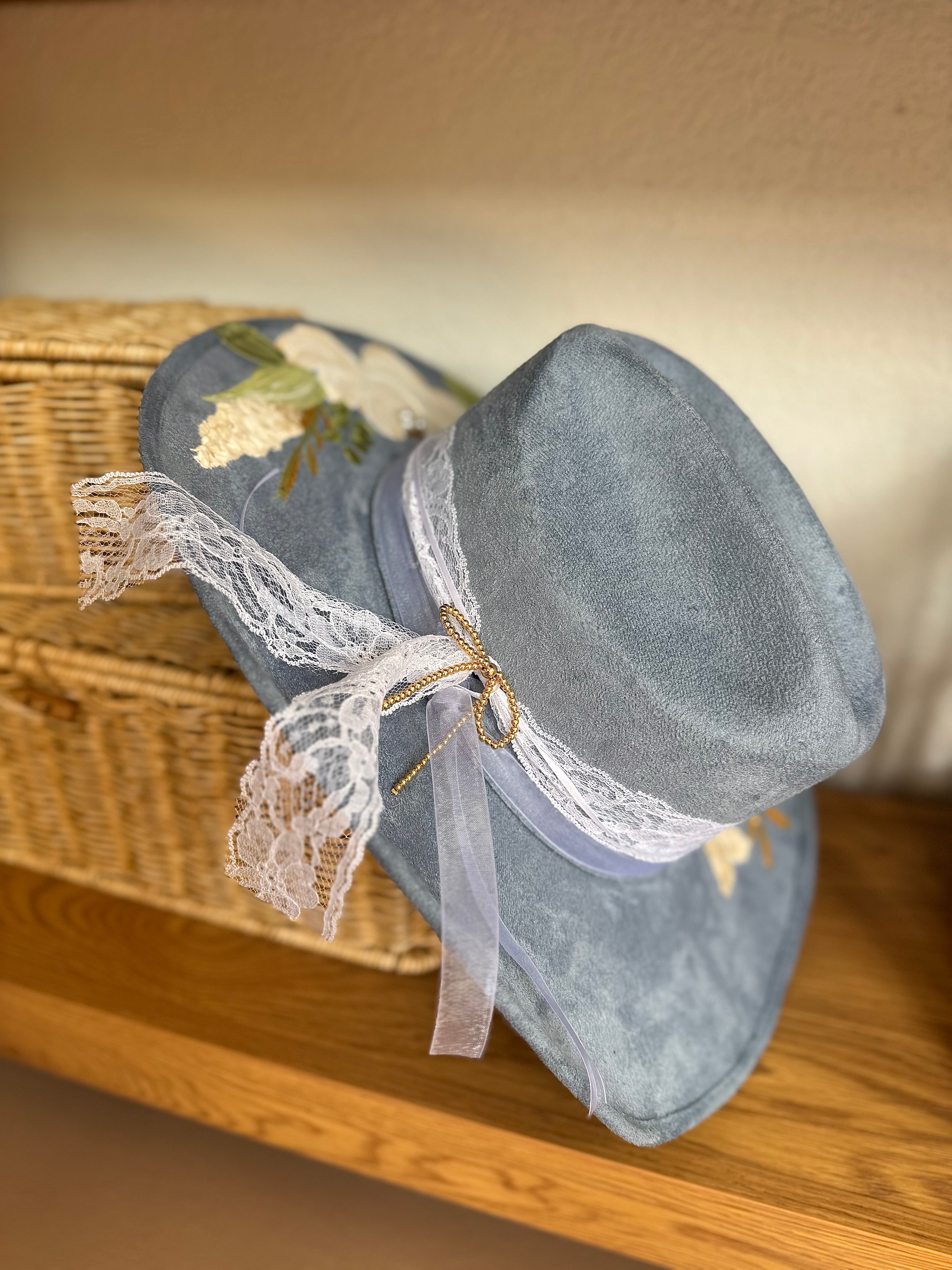 Medium Vegan Suede Cowgirl Hat- Simply Bridal