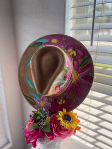 Mexicana Médium Suede Hand Painted Hat
