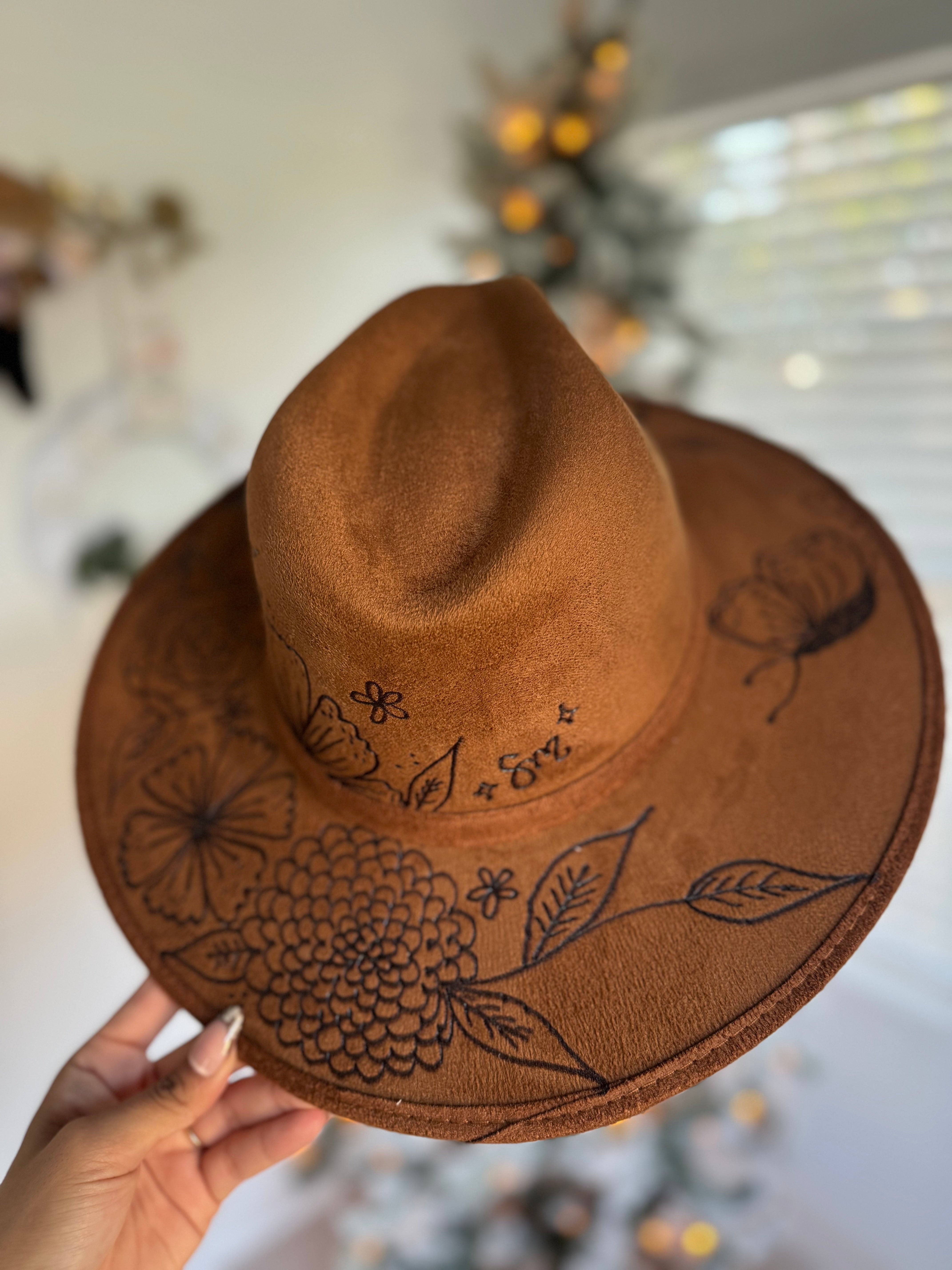 Large Branded Fedora in Brown