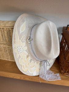 Large Vegan Suede Cowgirl Hat- Simply Bridal