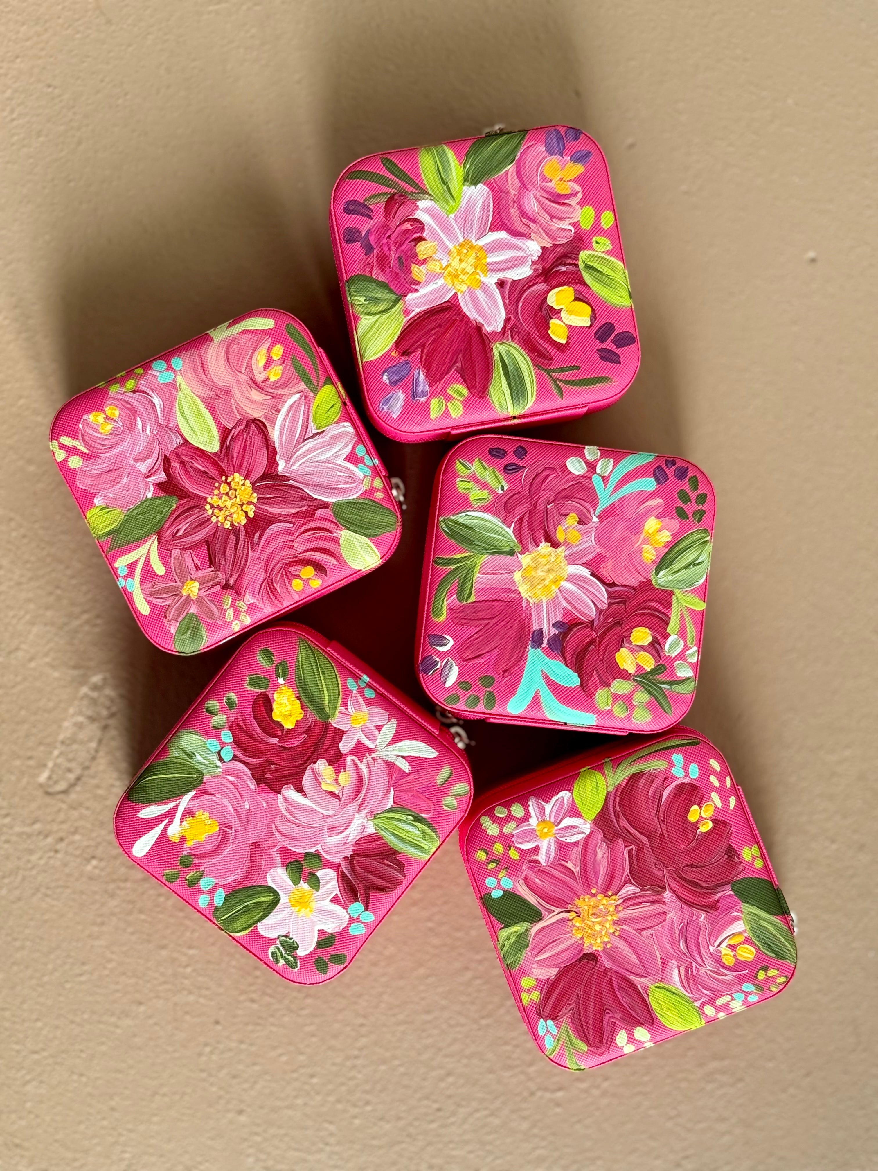 Pink Jewelry Box, handpainted