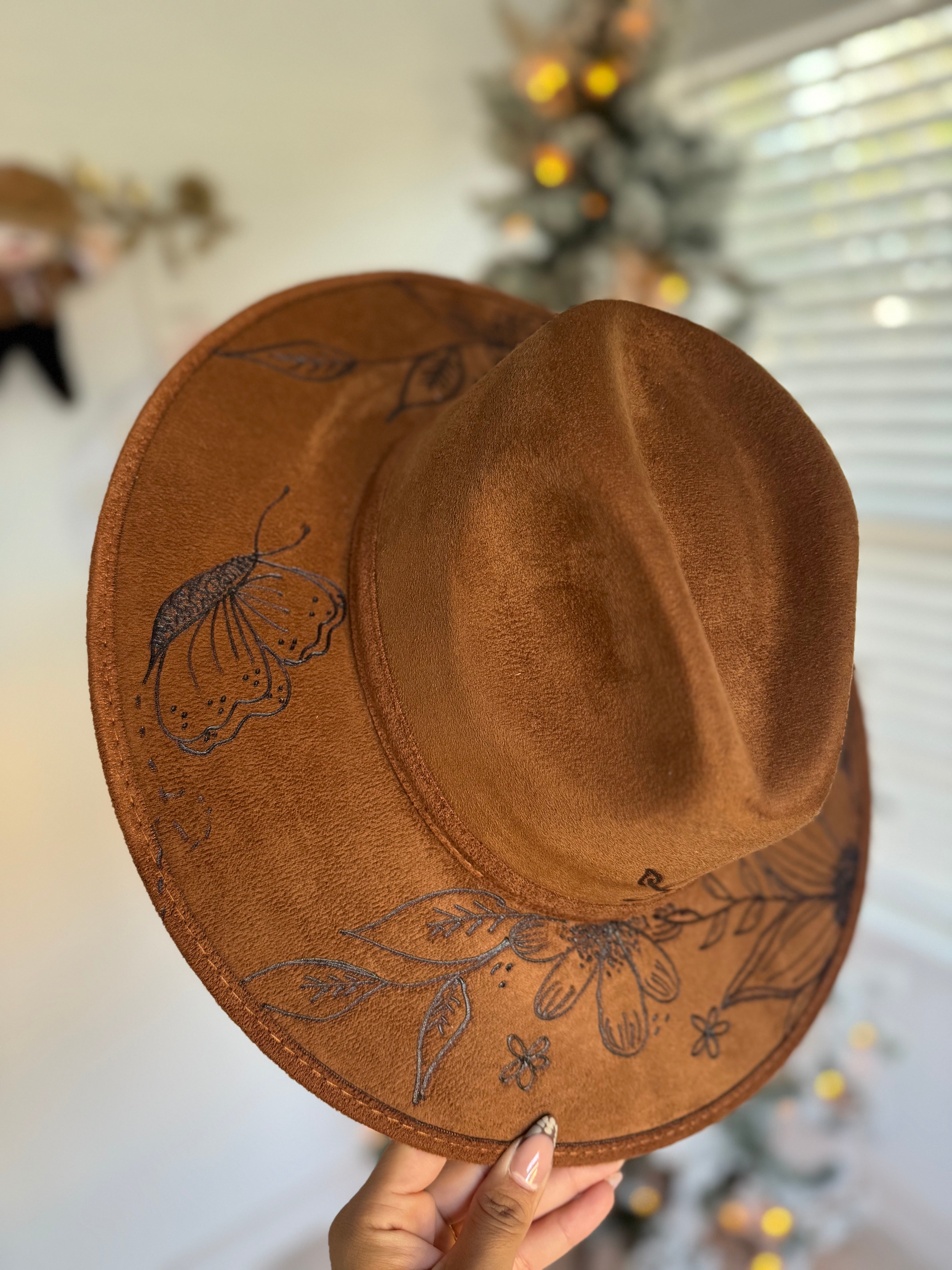Large Branded Fedora in Brown