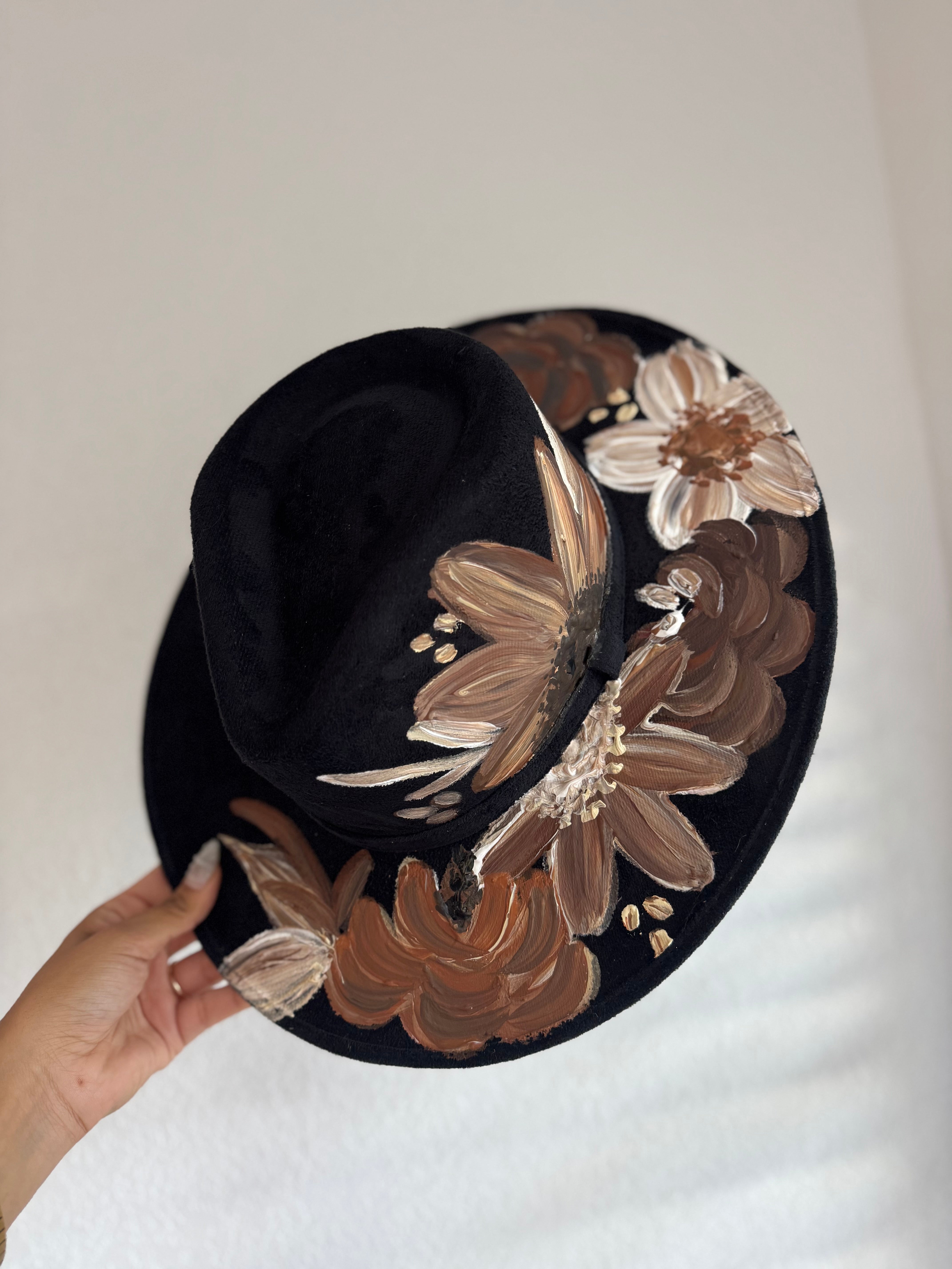 Black Cafecito Vegan Suede Fedora Hat Medium