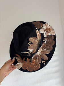 Black Cafecito Vegan Suede Fedora Hat Medium