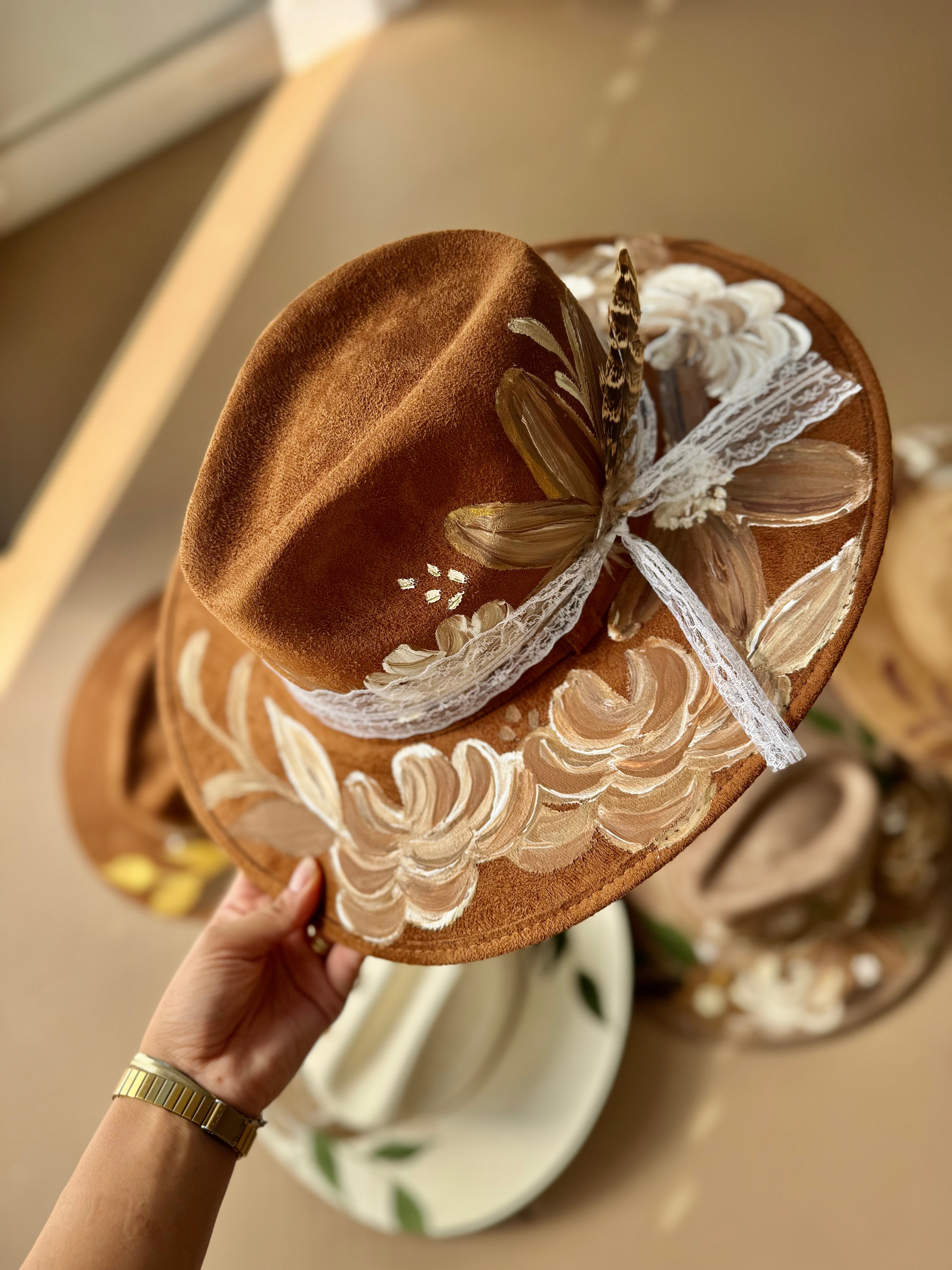 Medium Cafecito Fedora Hat Brown