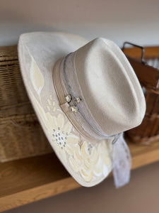 Large Vegan Suede Cowgirl Hat- Simply Bridal