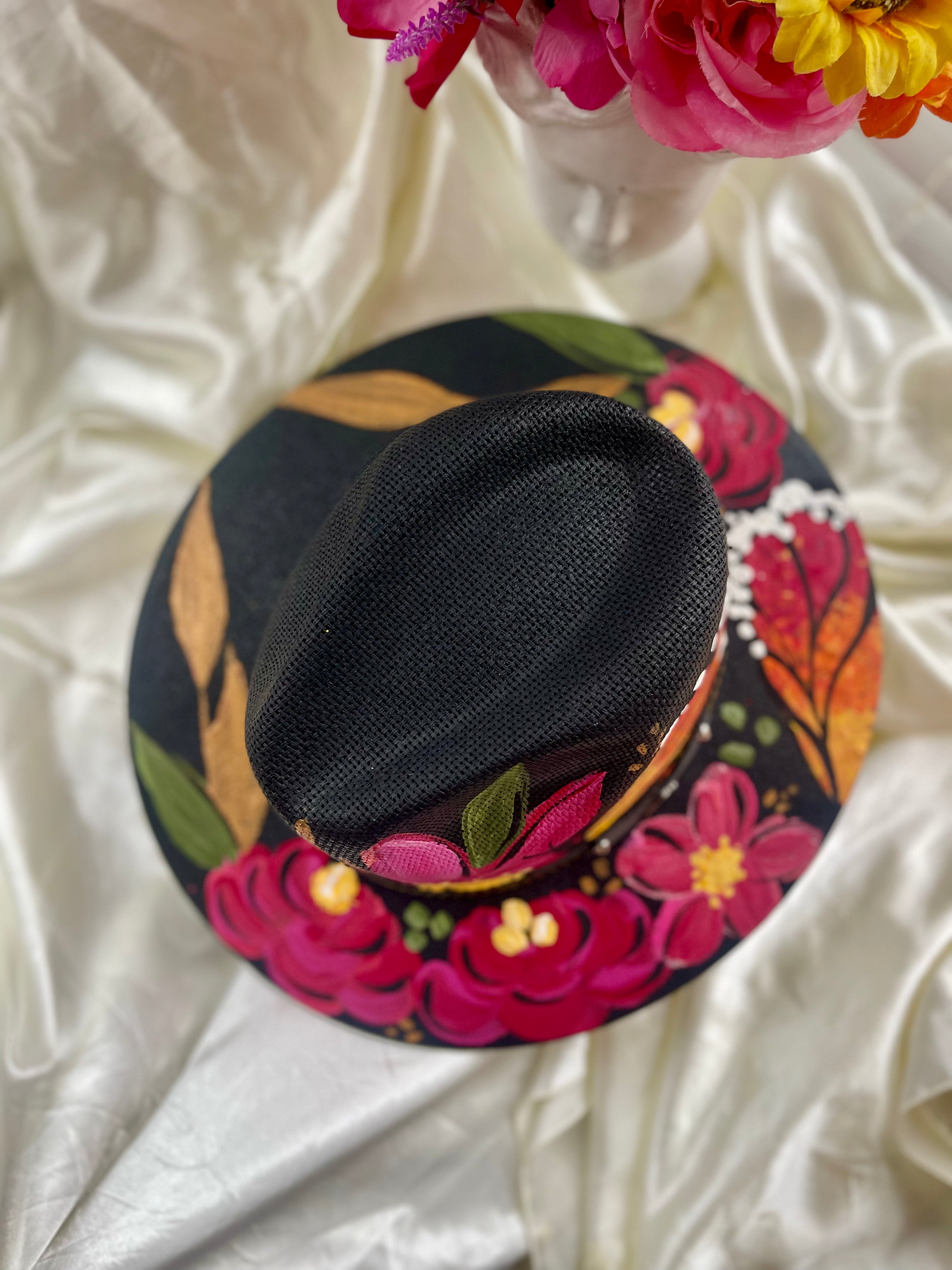 Médium Straw Hand Painted Hat