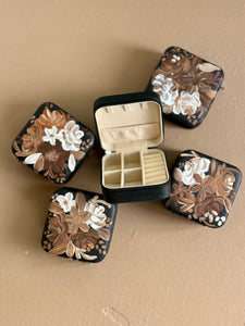 Black Handpainted Jewelry Box
