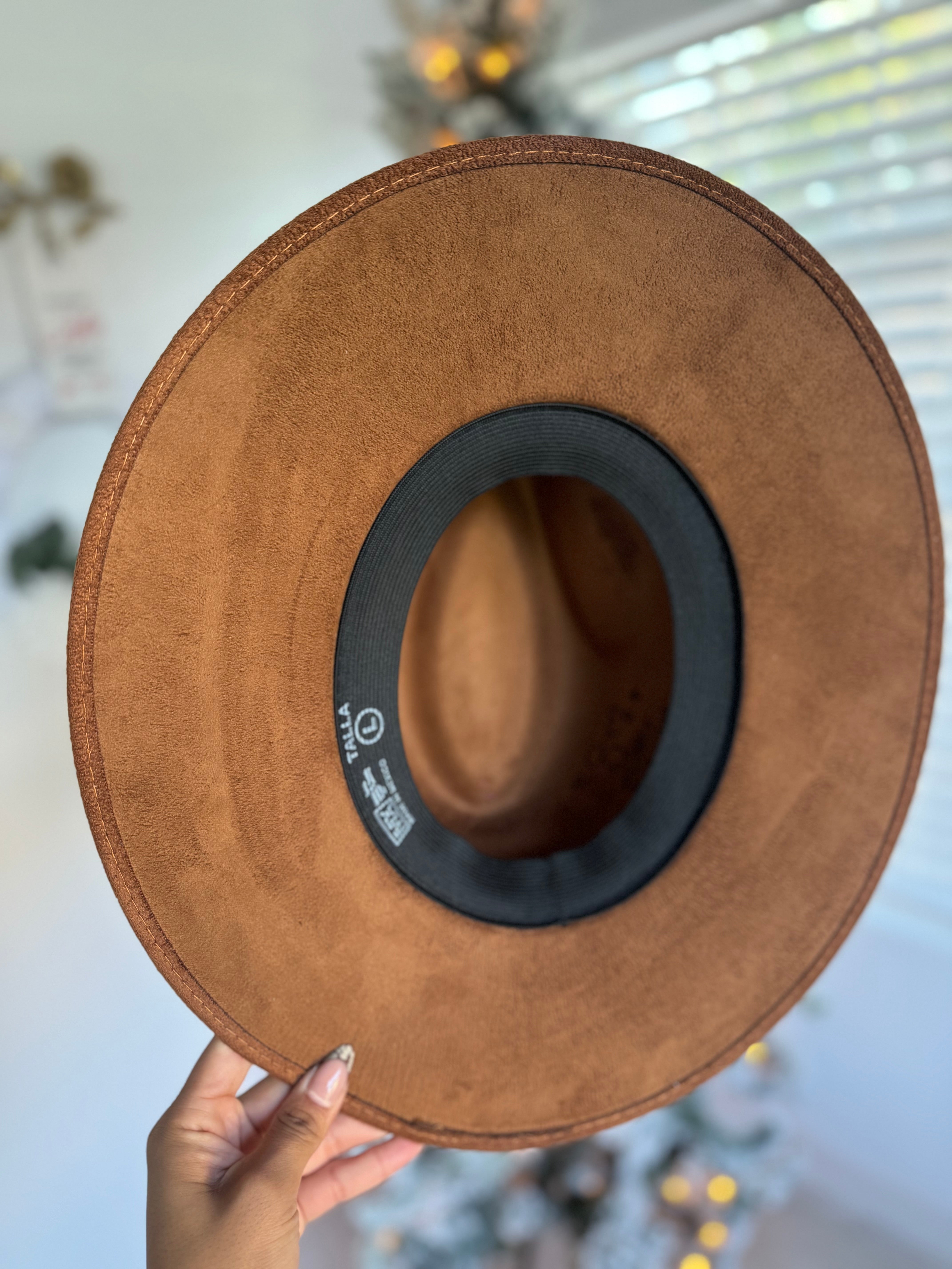 Large Branded Fedora in Brown
